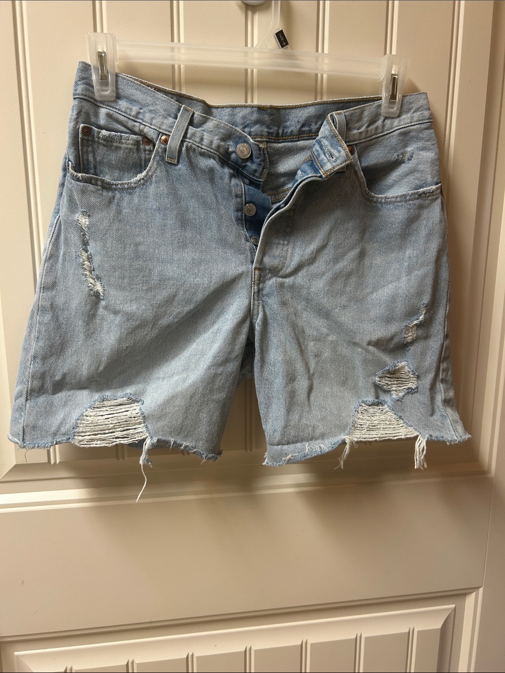 Levi's premium 501 90s distressed shorts
